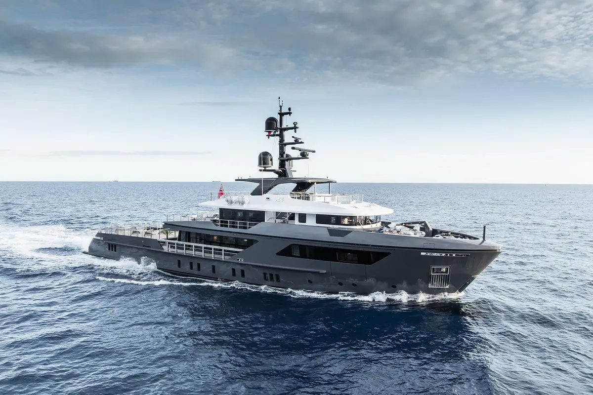 M, exterior — Menorca Yacht Rental, Menorca. Five cabins, one heading, days that drift slowly
