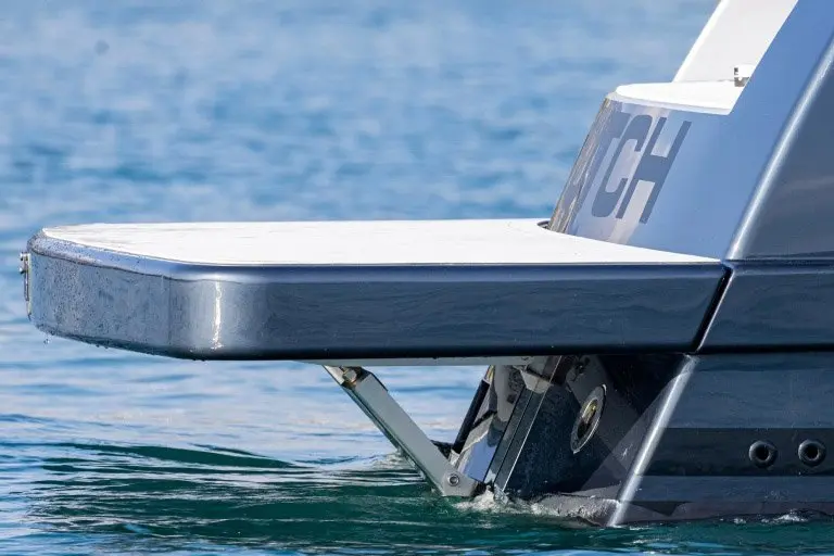 Vandutch 48, main deck — Menorca Yacht Rental, Menorca. Sleek, low-slung speed built for Menorca's coves
